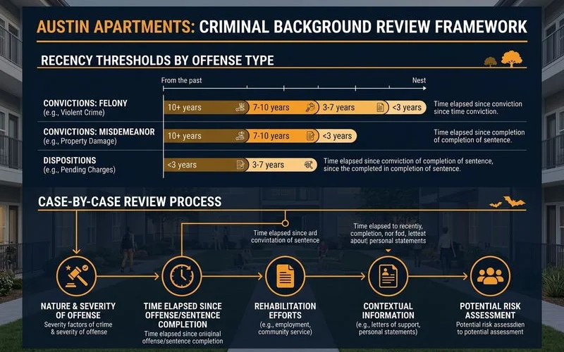Chart of background recency thresholds and case-by-case review