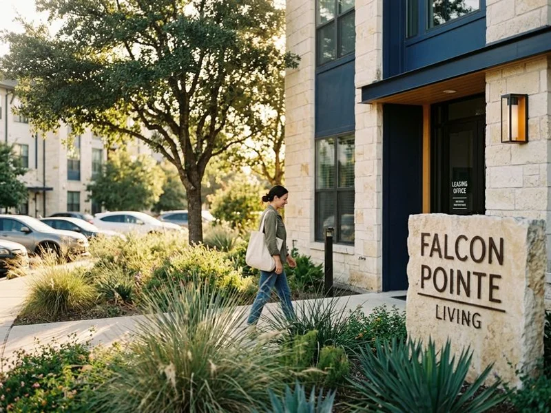Modern apartment complex in Falcon Pointe, Pflugerville TX